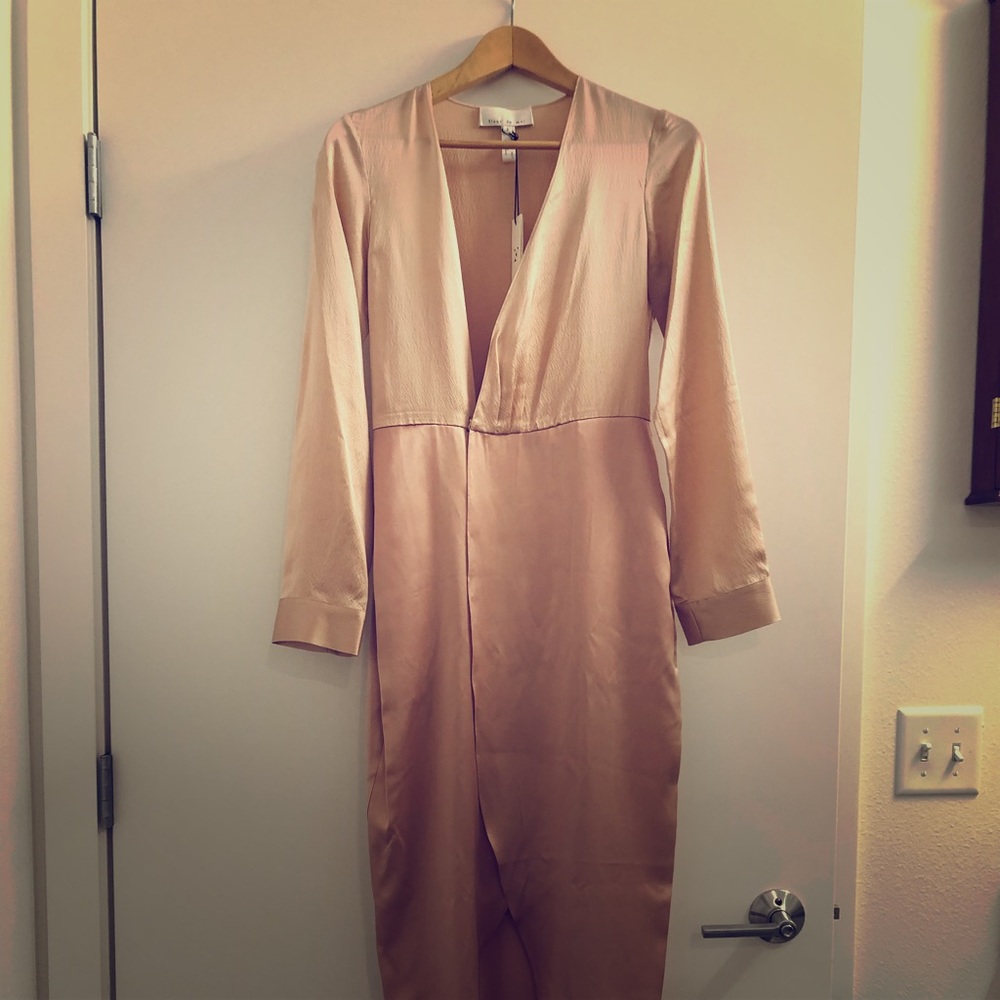 Fleur du Mal mid length rosewater wrap dress